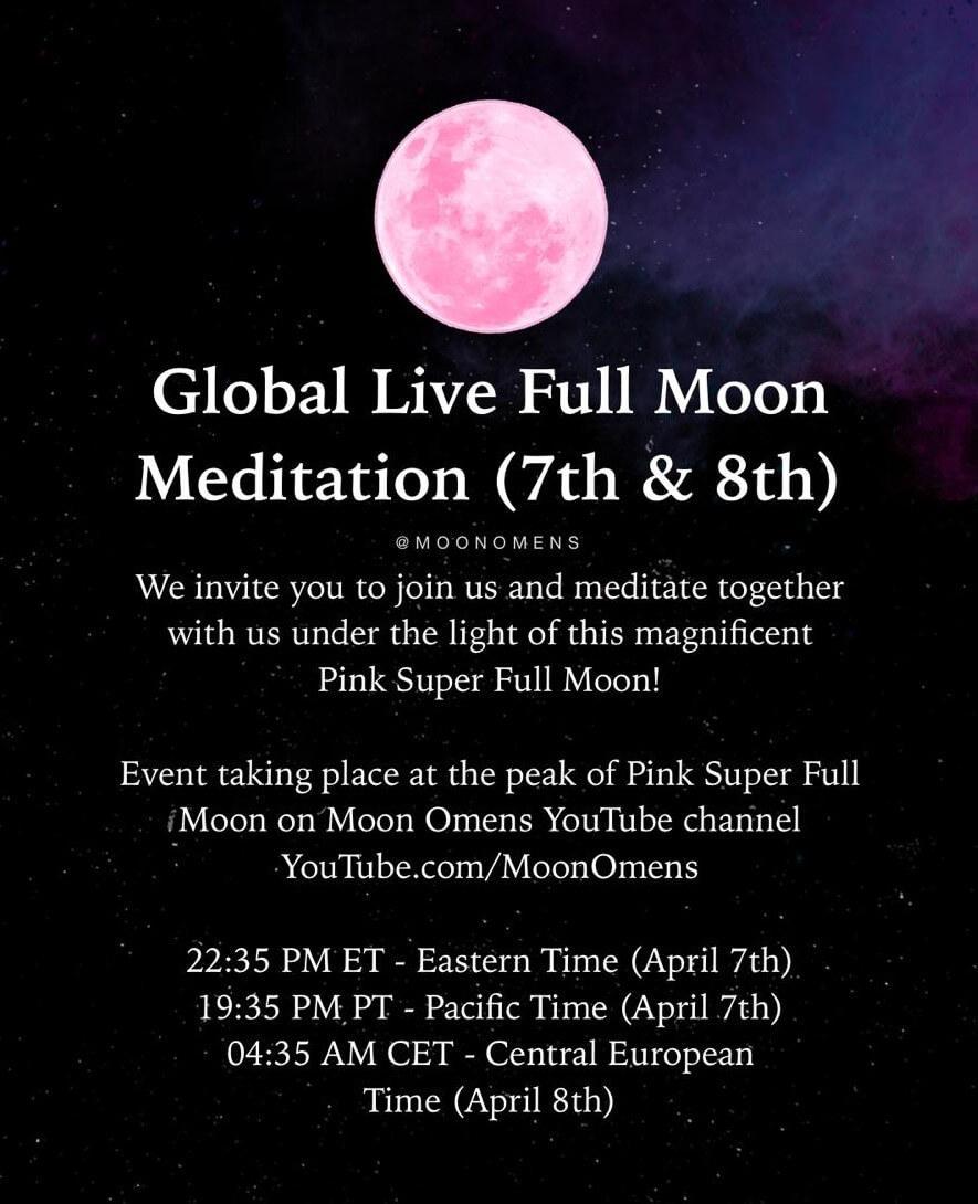 Pink Super Full Moon Meditation