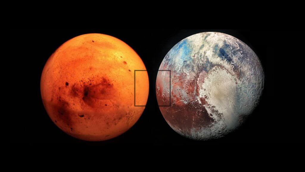 article Mars square Pluto: an Evolutionary Crossroads
