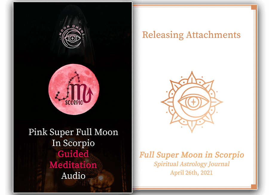 pink super full moon in scorpio mock up tools